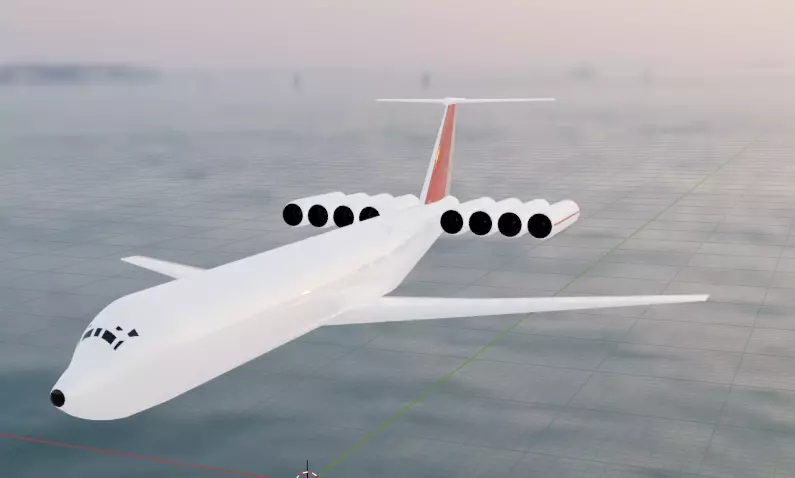 Ekranoplan Jetliner - Custom Ground-Effect Vehicle Low-poly 3D model