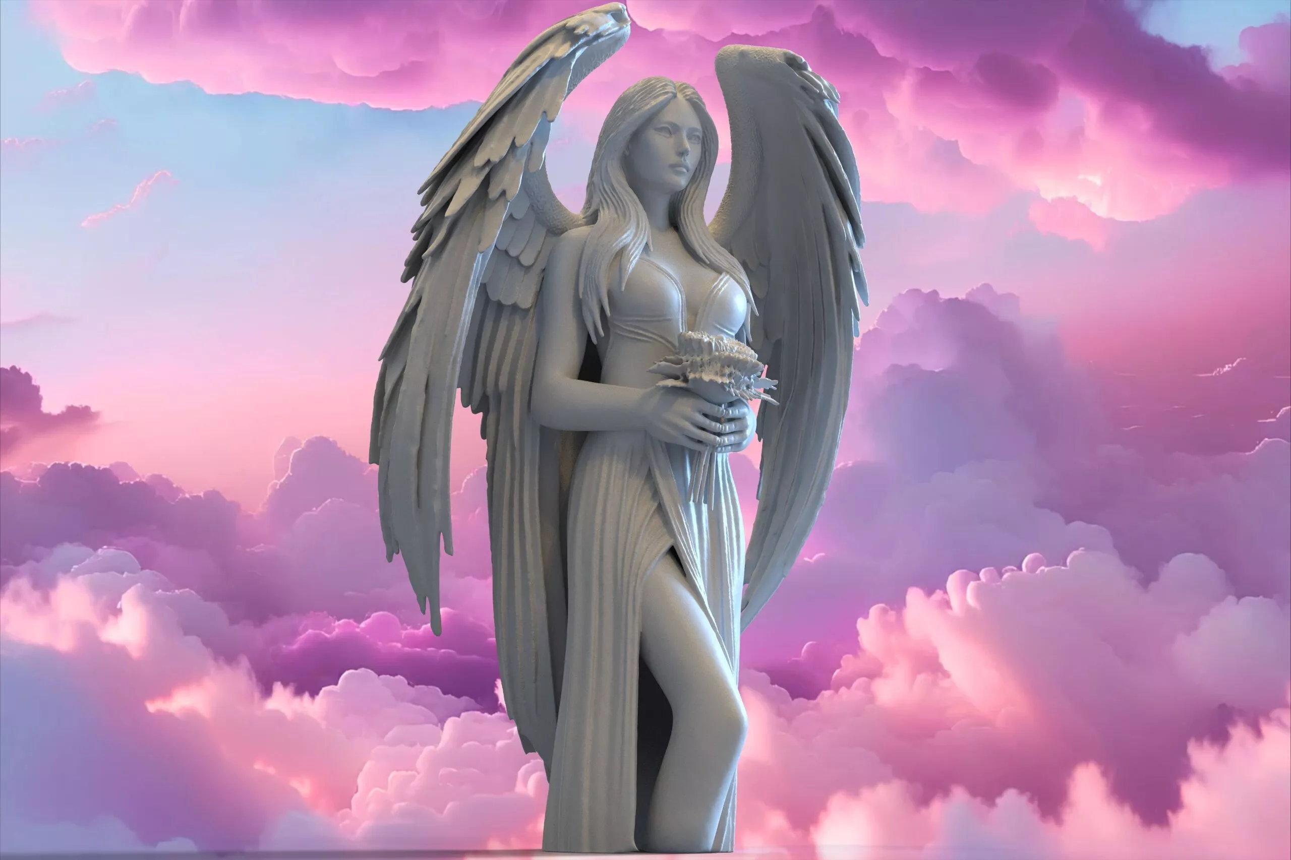 Divine Female Angel Beauty 3D print model