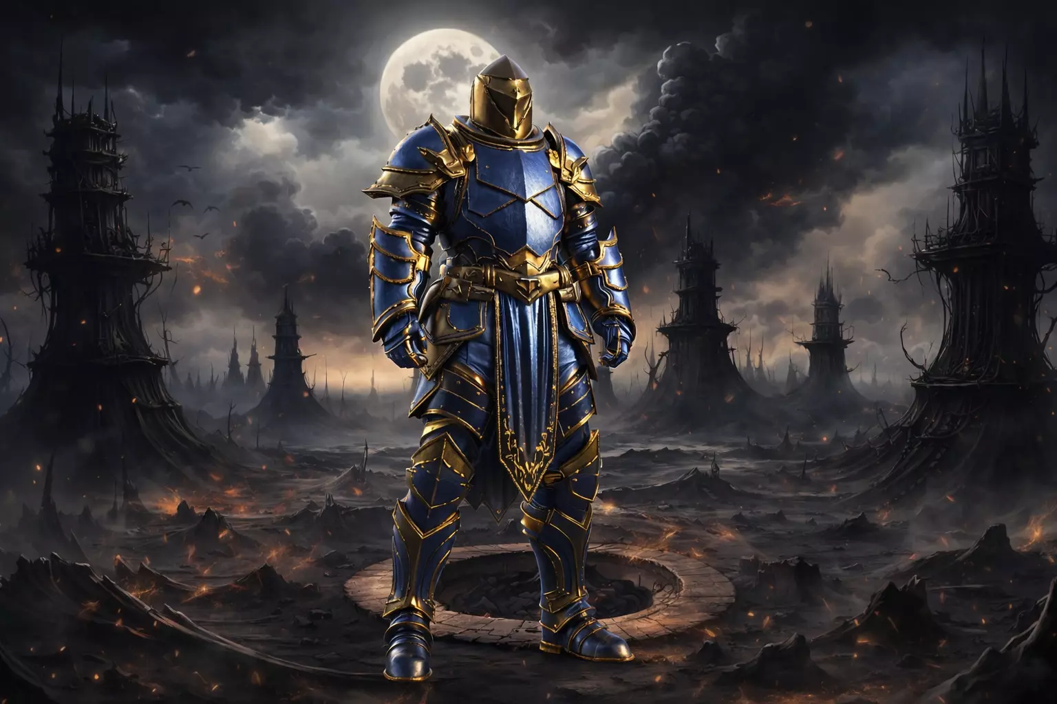 Golden Abyss Knight Miniature 3D print model