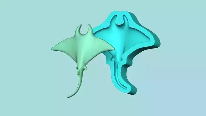 Manta Ray Mold - Silicone Maker Template