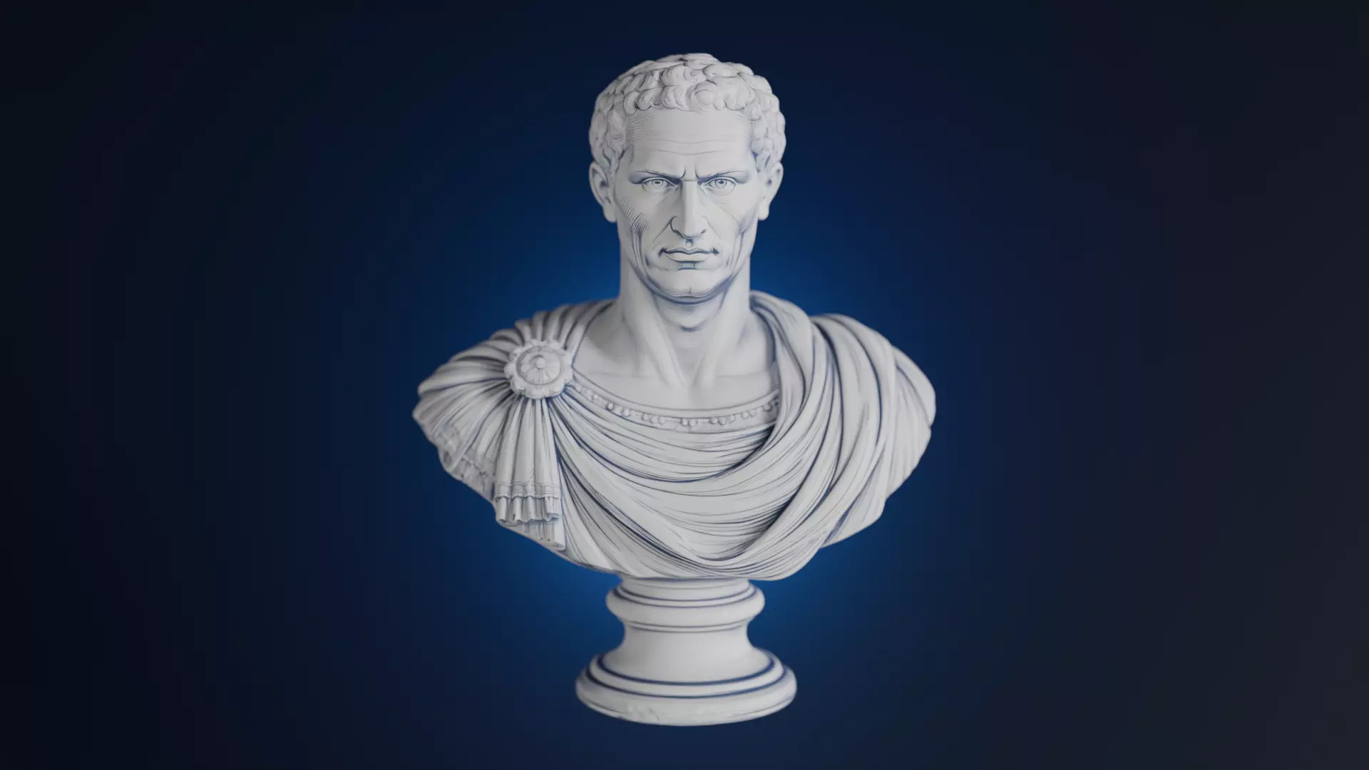 Julius Caesar Bust 3 Versions 3D model