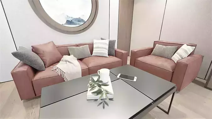 Full Private Office 3D model 5