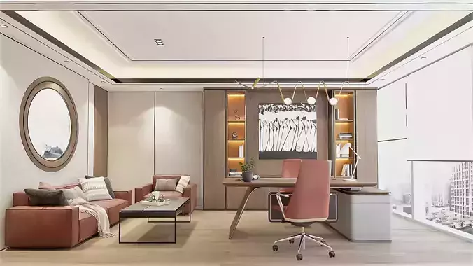 Full Private Office 3D model 2