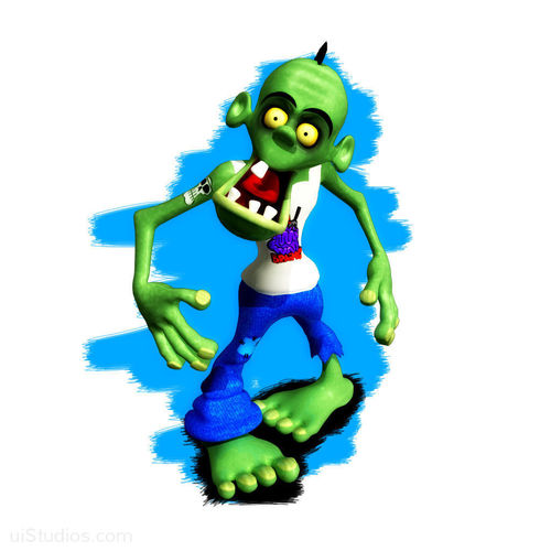 Cartoon Zombie Low-poly 3D model