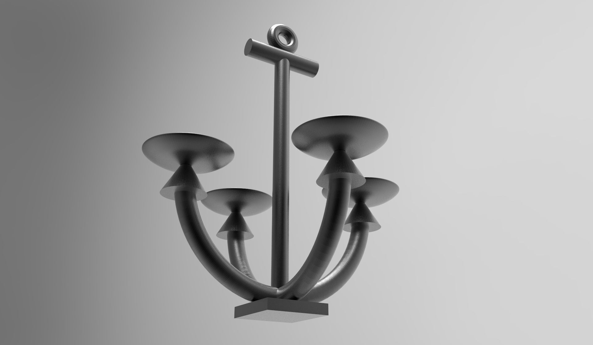 Anchor Candle Holder Pedestal 3D print model_10