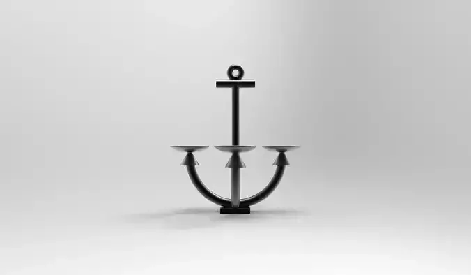 Anchor Candle Holder Pedestal