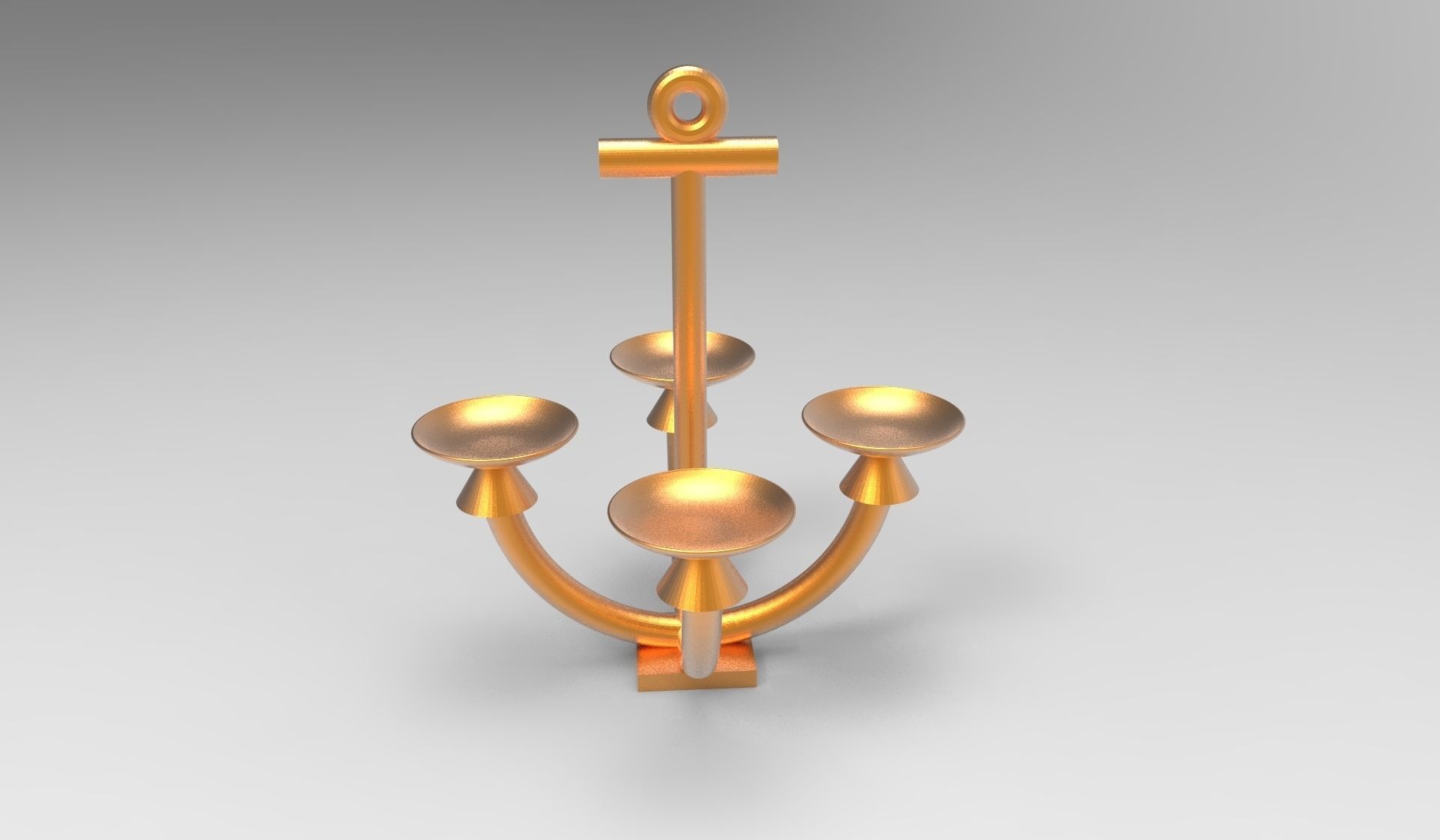 Anchor Candle Holder Pedestal 3D print model_12