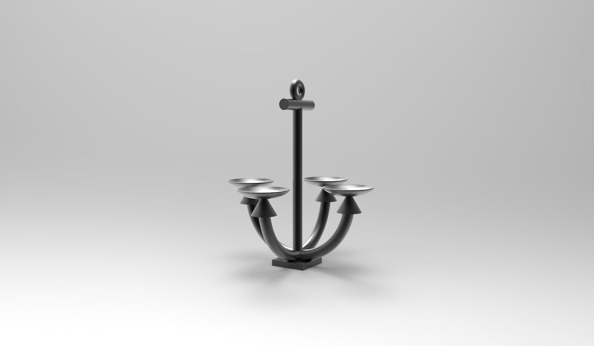Anchor Candle Holder Pedestal 3D print model_2