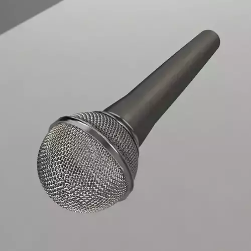 Microphone 3D Low-poly 3D model