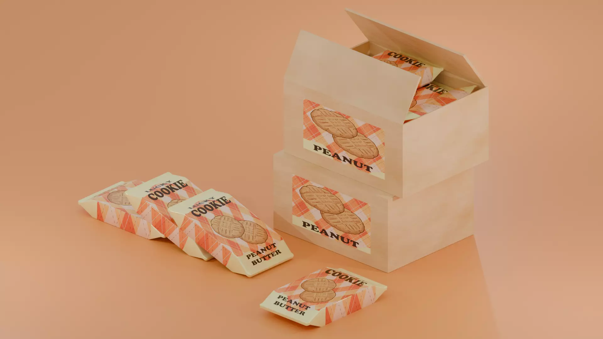 Lucky Peanut Butter Cookie 3D model