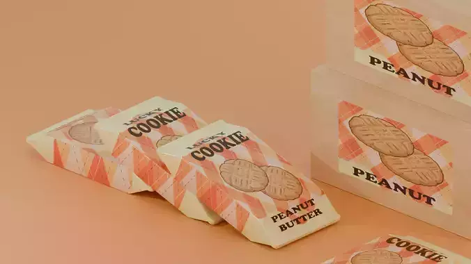 Lucky Peanut Butter Cookie 3D model 3