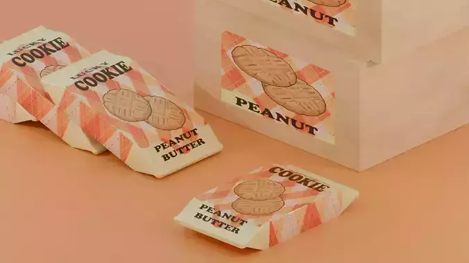 Lucky Peanut Butter Cookie 3D model 2
