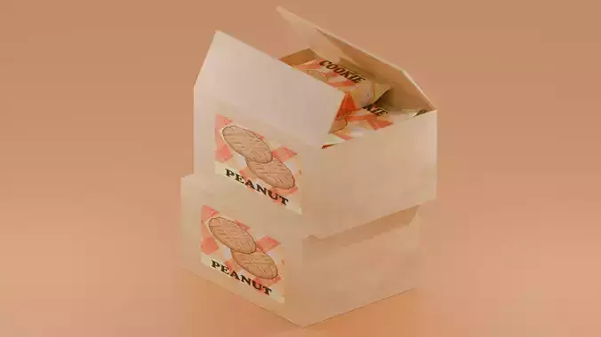 Lucky Peanut Butter Cookie 3D model 6