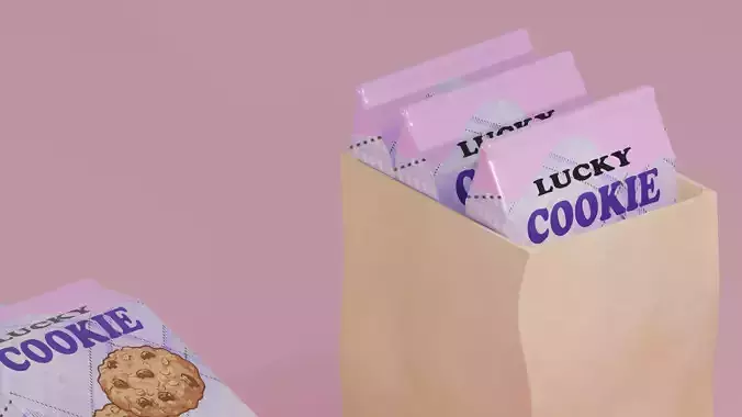 Lucky Oatmeal Raisin Cookie 3D model 3
