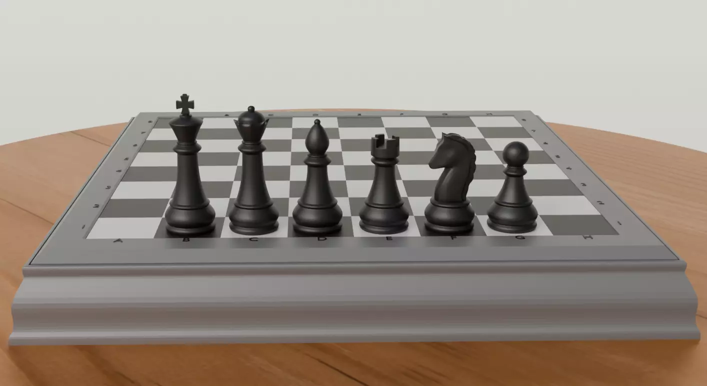 Chess Pieces and Board 3D print model