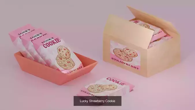 Collection 5 Lucky Cookie 3D Model Pack 5