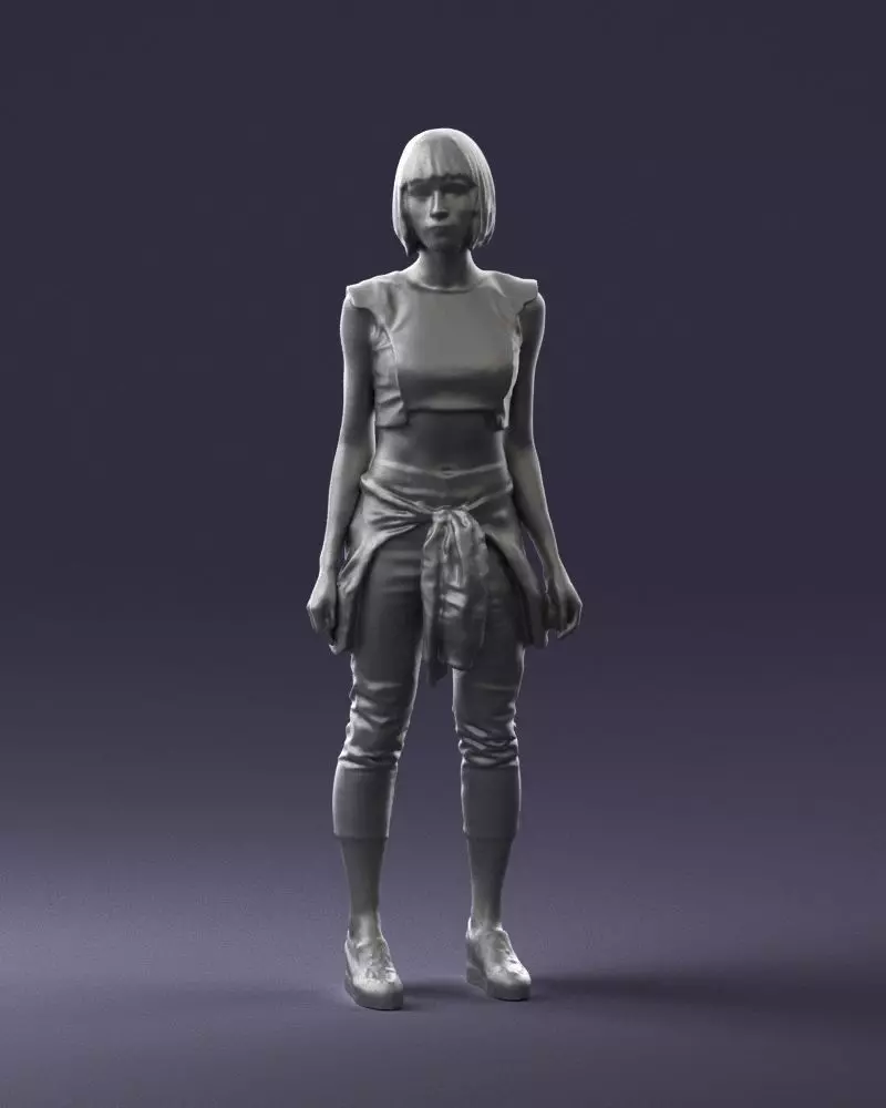 000547 Sporty Young Woman in Casual Outfit 3d print 3D print model