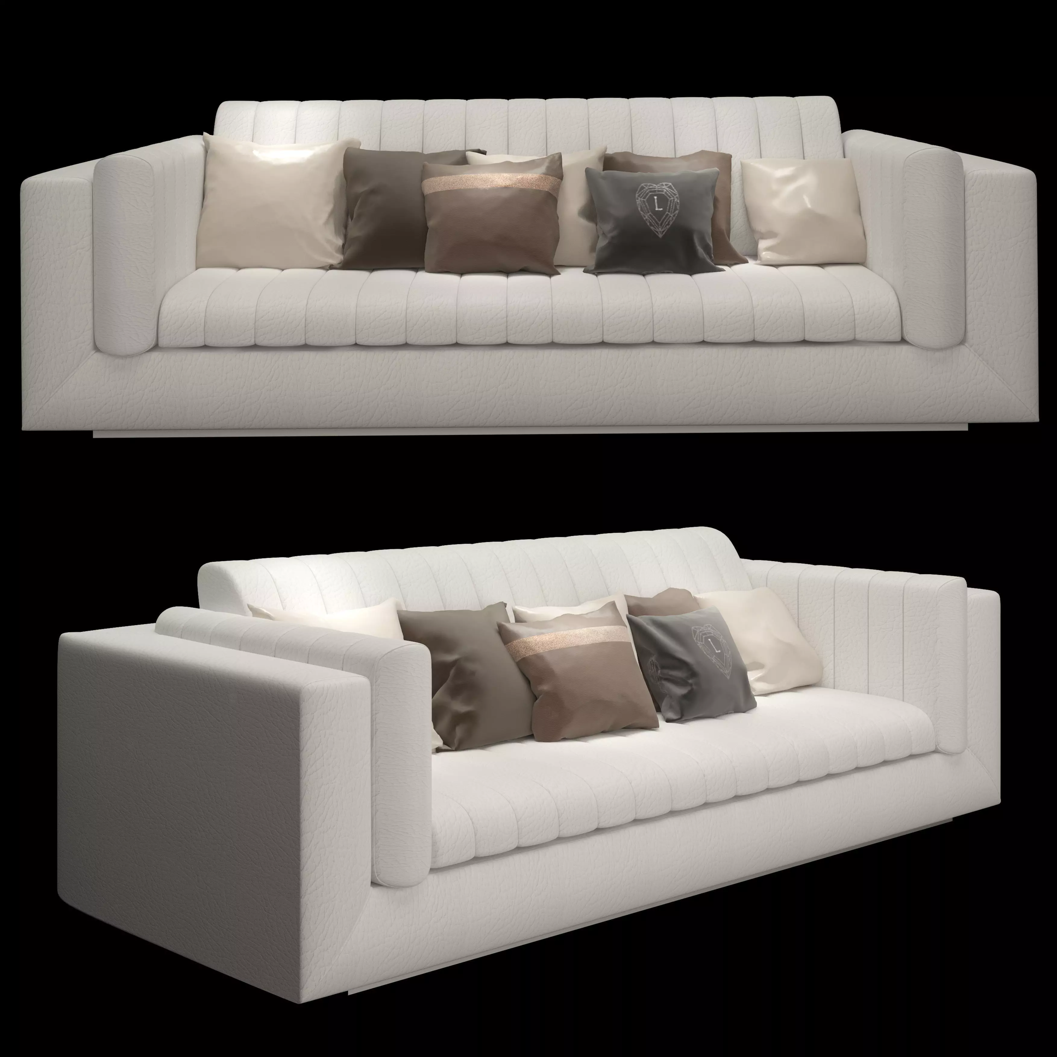 Classical Sofa 3D model_0