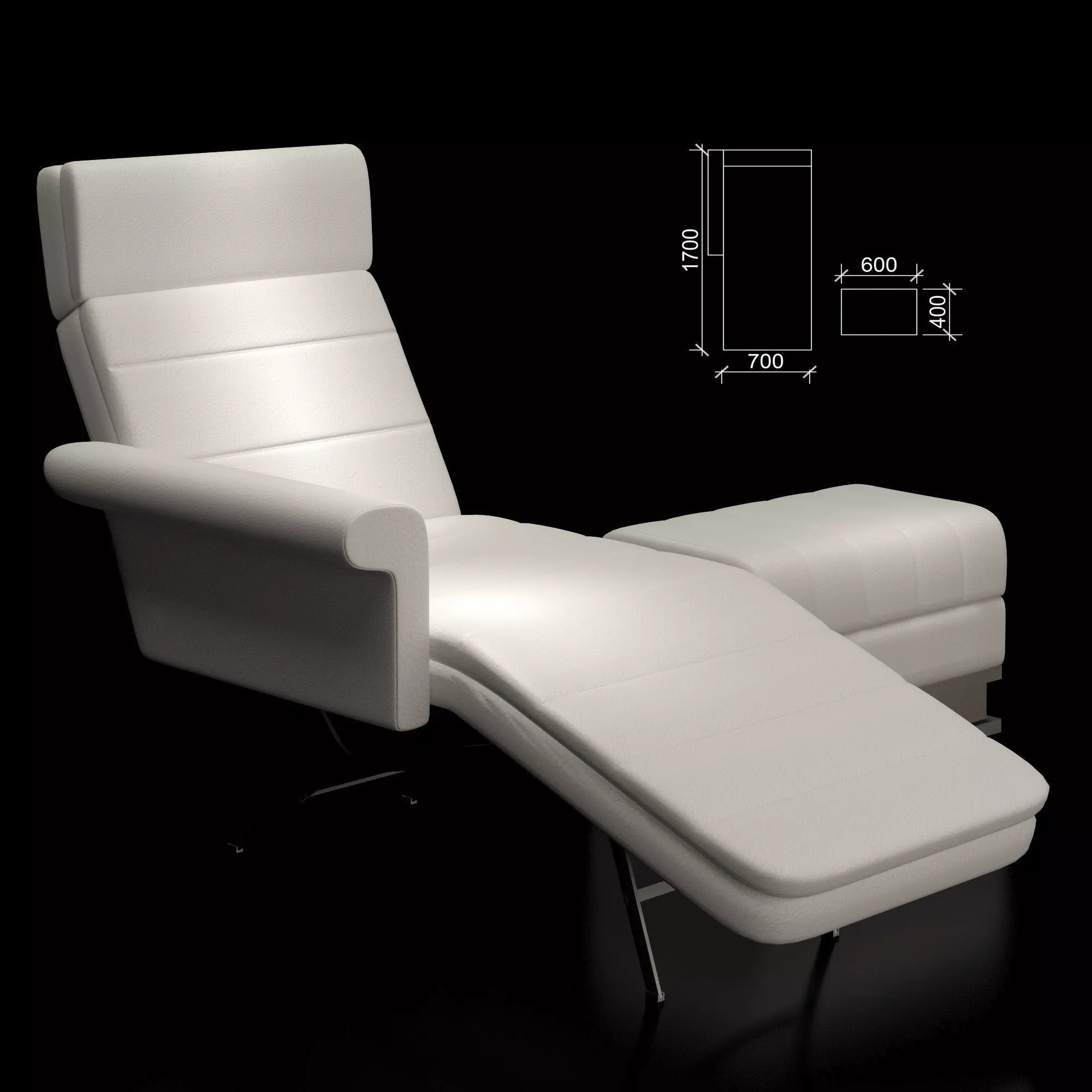 Recline chair 3D model_0