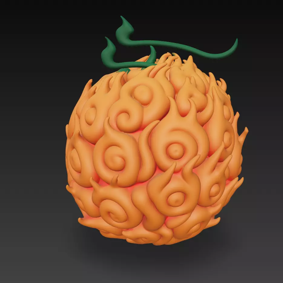 Flame Core Pumpkin Fire Fantasy Artifact Sculpture 3D Model 3D print model