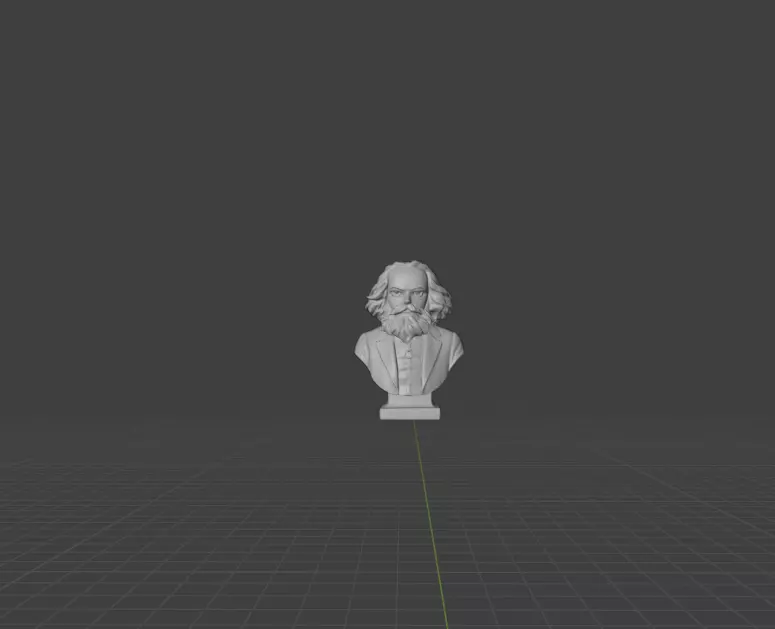 Karl Marx Anime Stylized Bust 3D print model