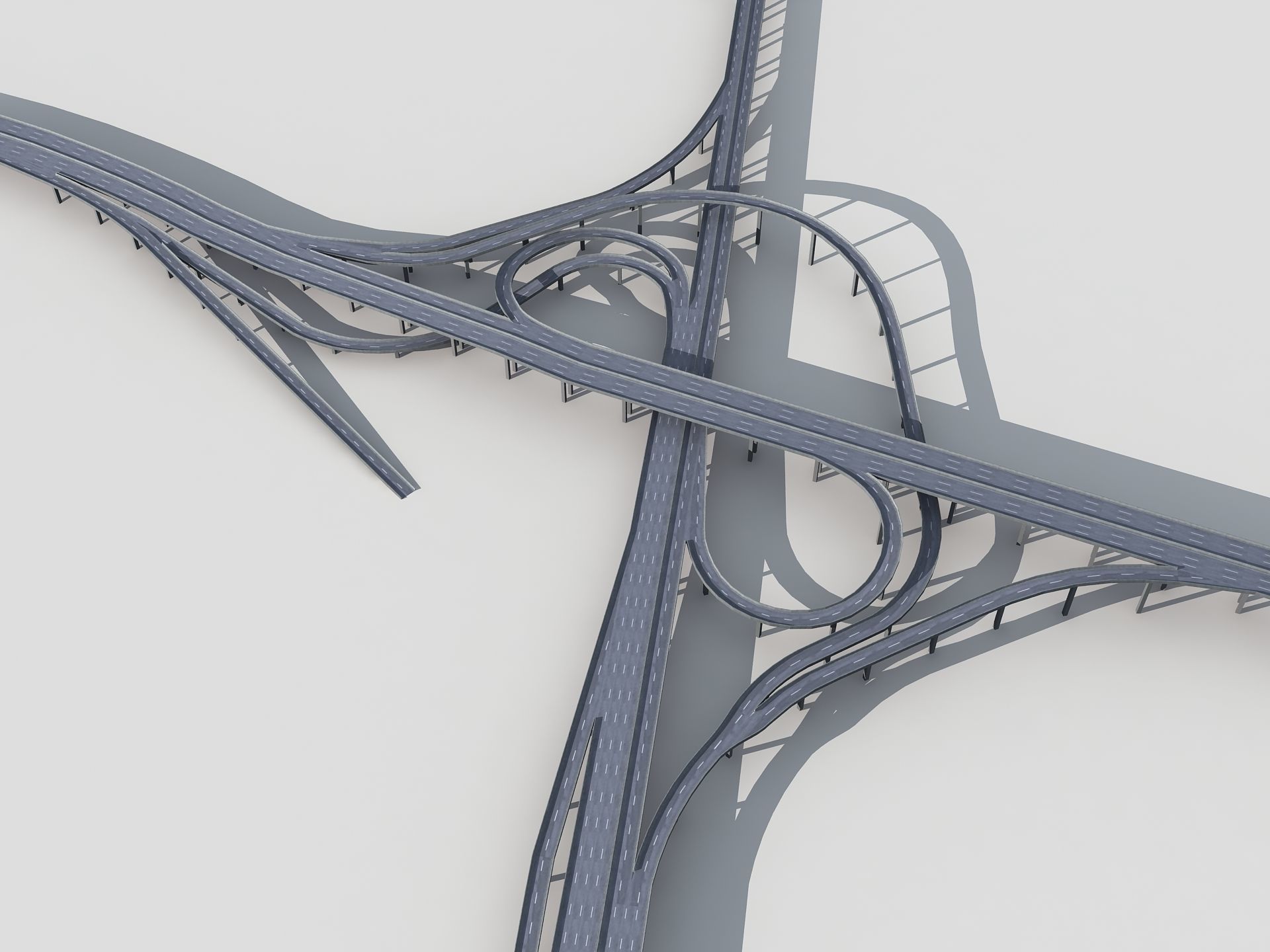 Highway Viaduct  flyover 3D model 3D model_1