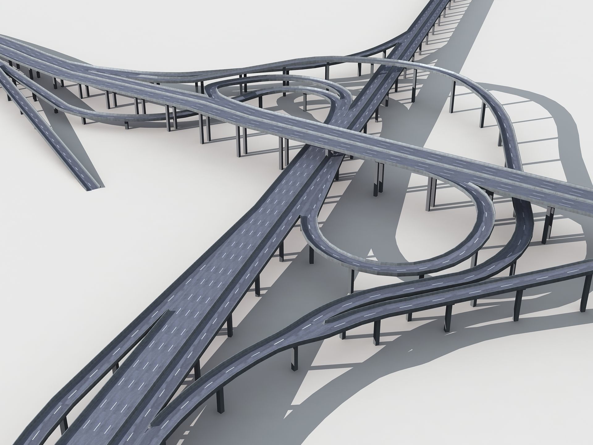 Highway Viaduct  flyover 3D model 3D model_4
