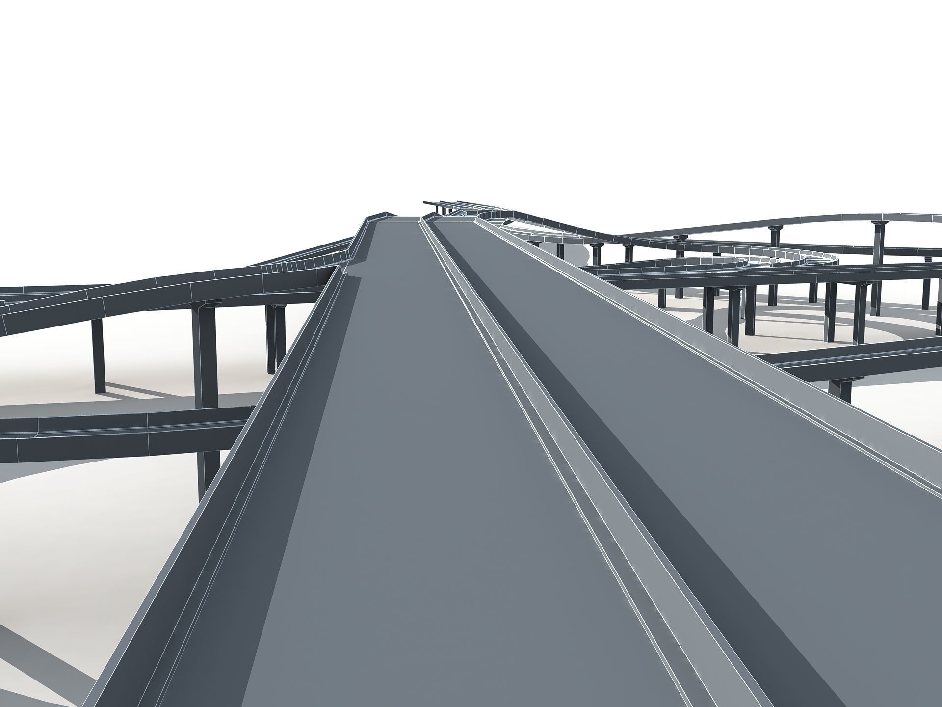 Highway Viaduct  flyover 3D model 3D model_10