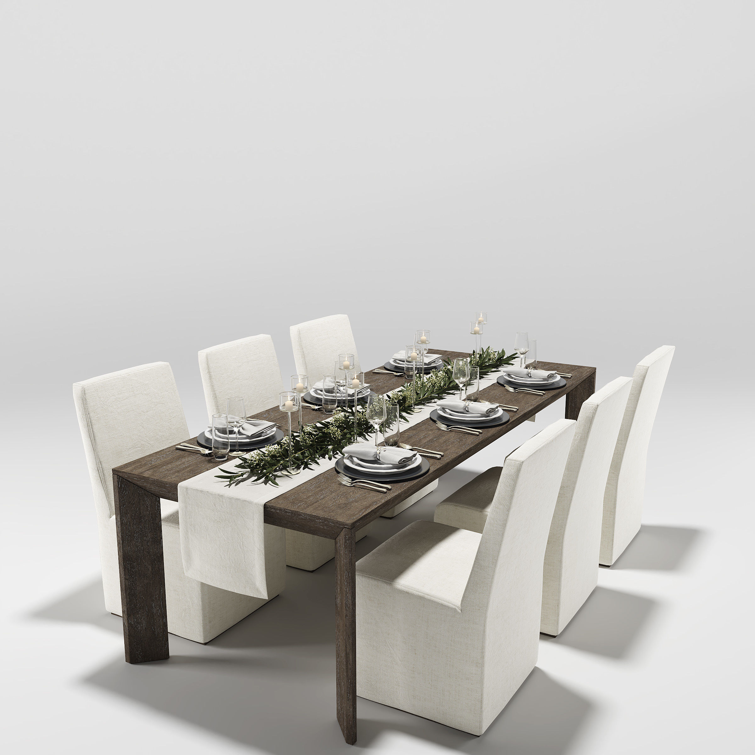 Arles Dining Set 3D model_1