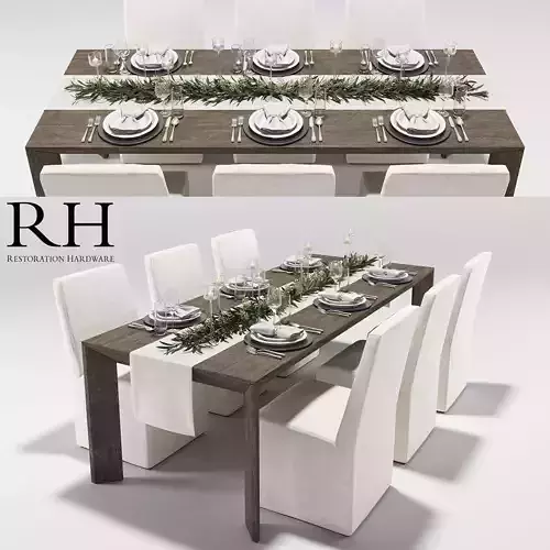 Arles Dining Set 3D model