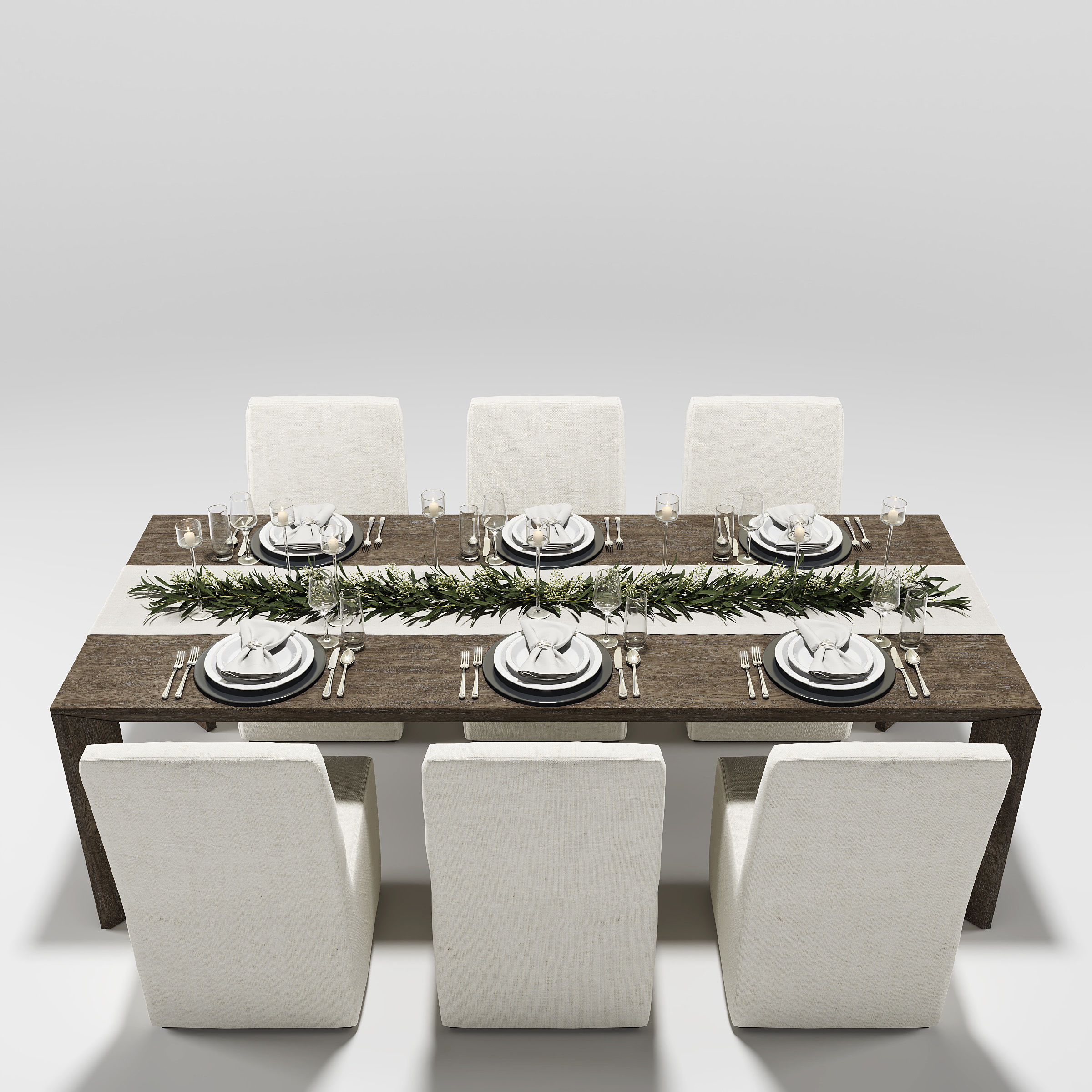 Arles Dining Set 3D model_2