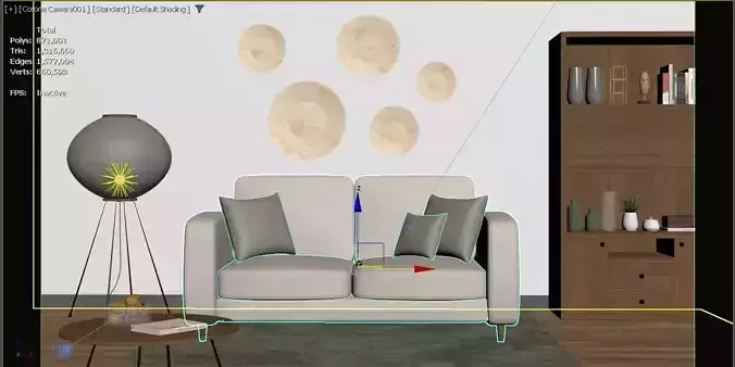 Modern Living Room 3D model 3D model 4