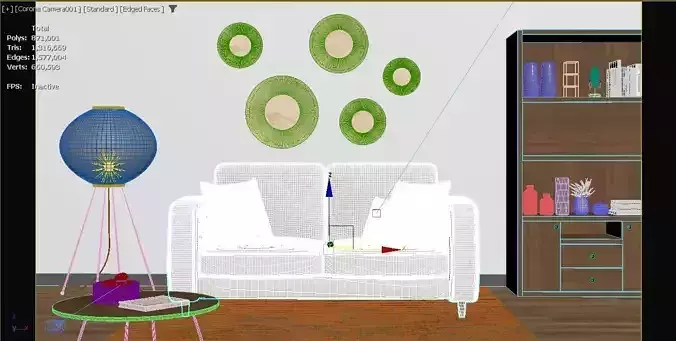 Modern Living Room 3D model 3D model 5