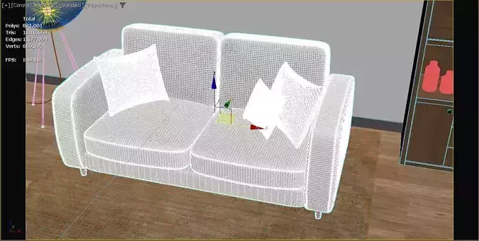 Modern Living Room 3D model 3D model 6
