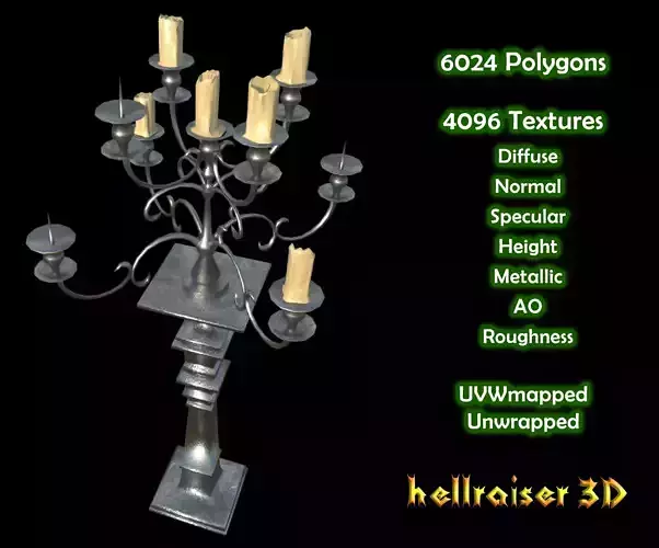 Candelabra - PBR - Textured