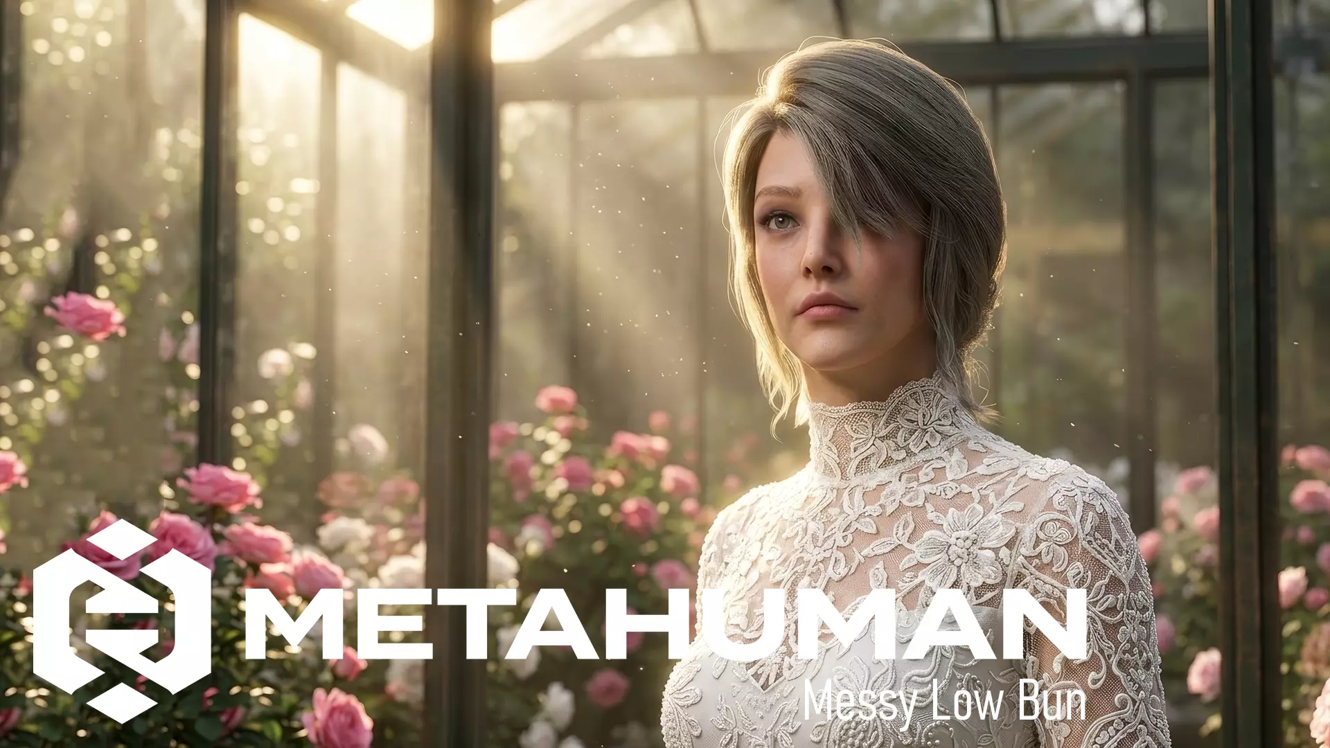 MHC Messy Low Bun Metahuman Groom Hair 3D model