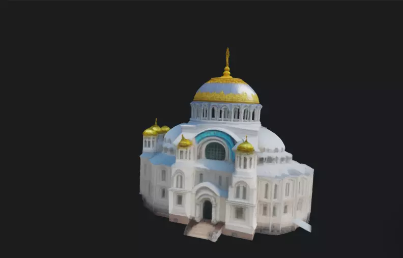 Chapel with Dome 3D Model Classic Style Game Ready 3D model