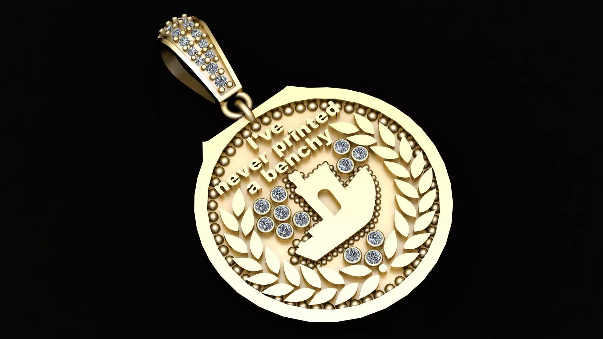 Title Never Printed a Benchy 3D Printing Achievement Pendant 3D print model