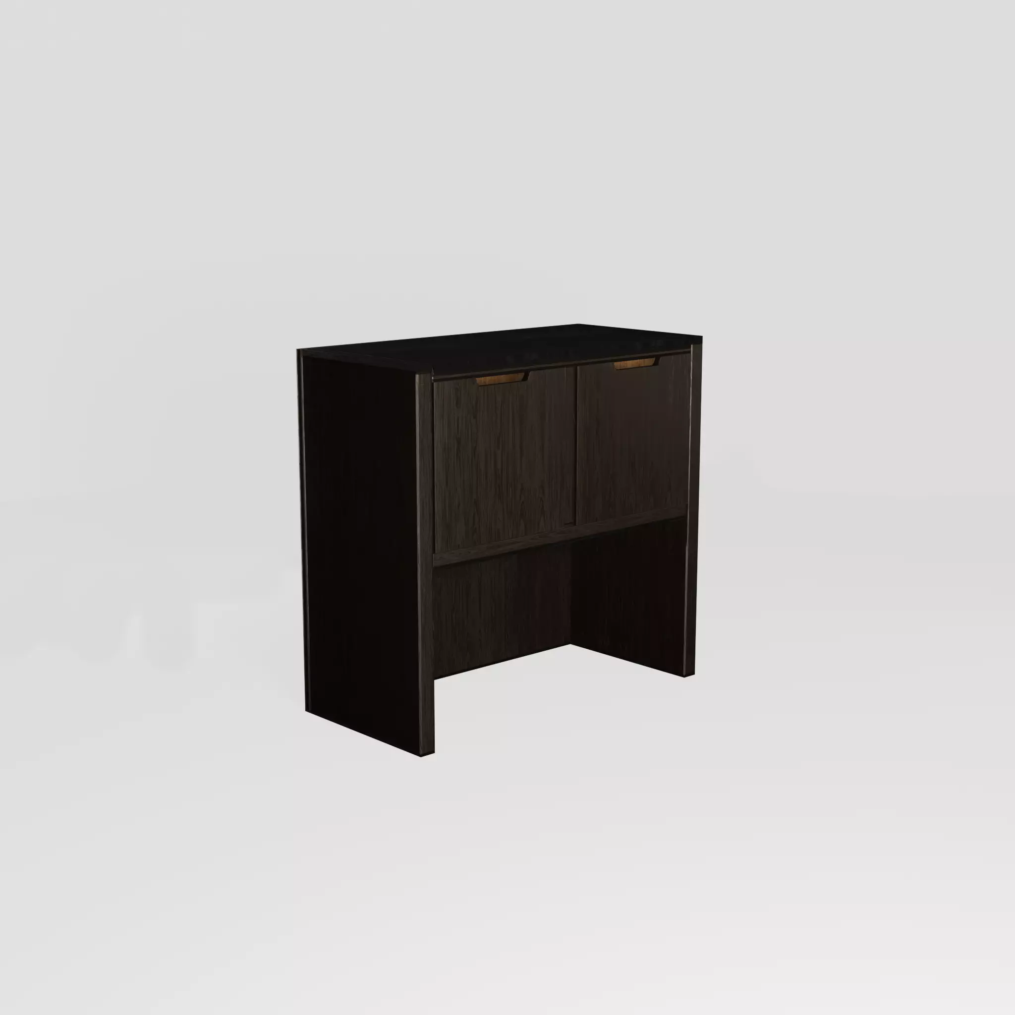 Game Ready - Black Wooden Shelf Low-poly 3D model