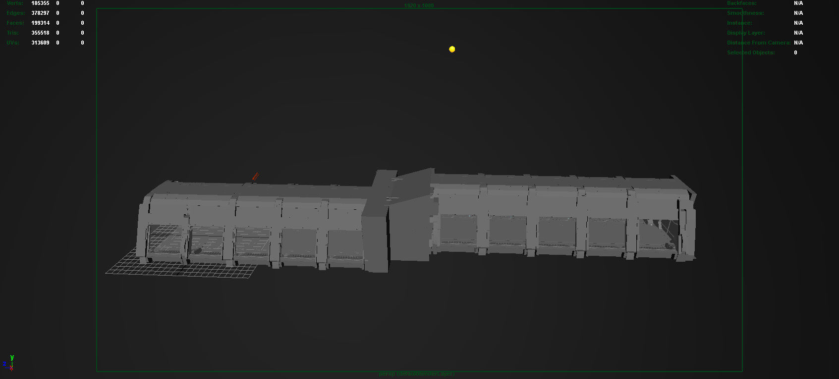 Spaceship corridor 2 3D model_16
