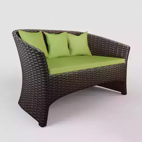 Rattan bench