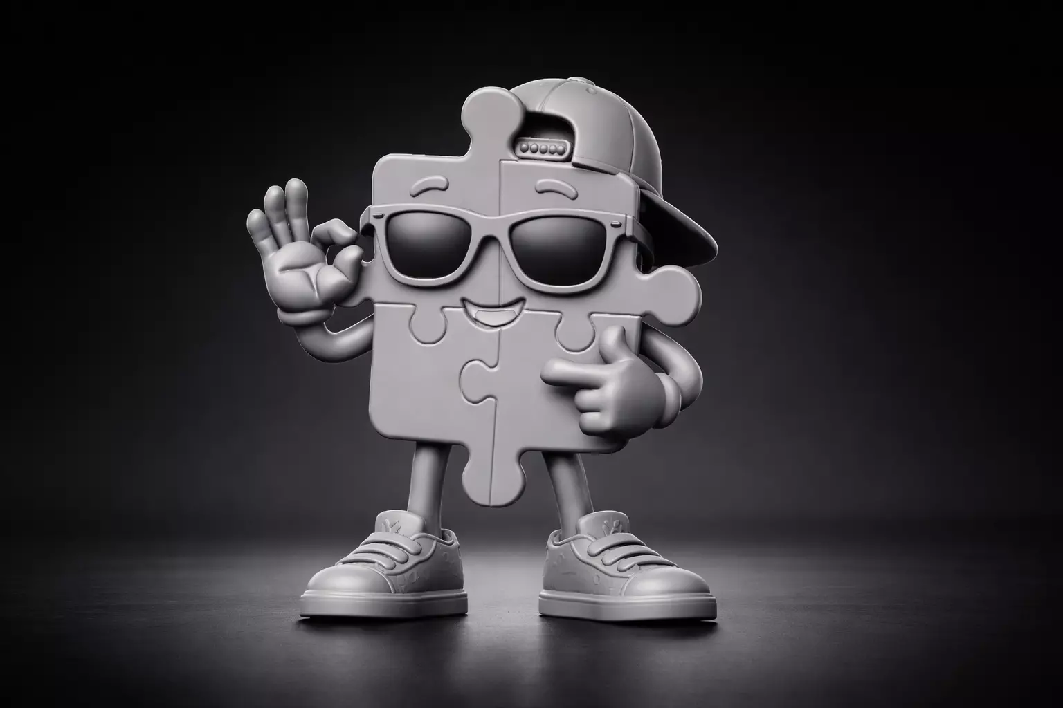 Autism Awareness Puzzle Character Positive Expression 3D print model