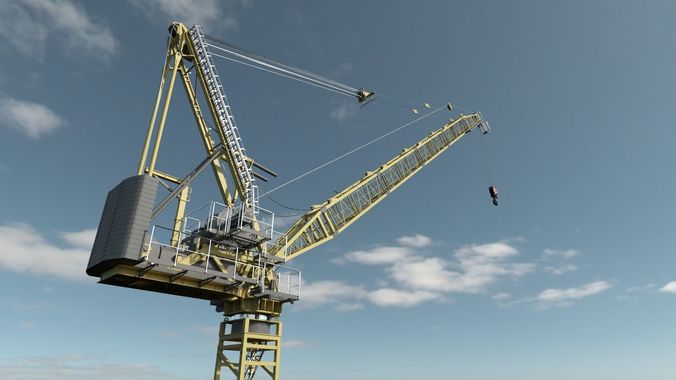 Construction Site Crane 3D model