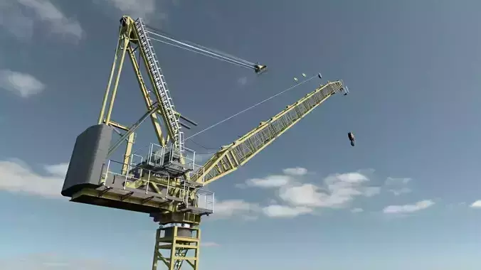 Construction Site Crane 3D model