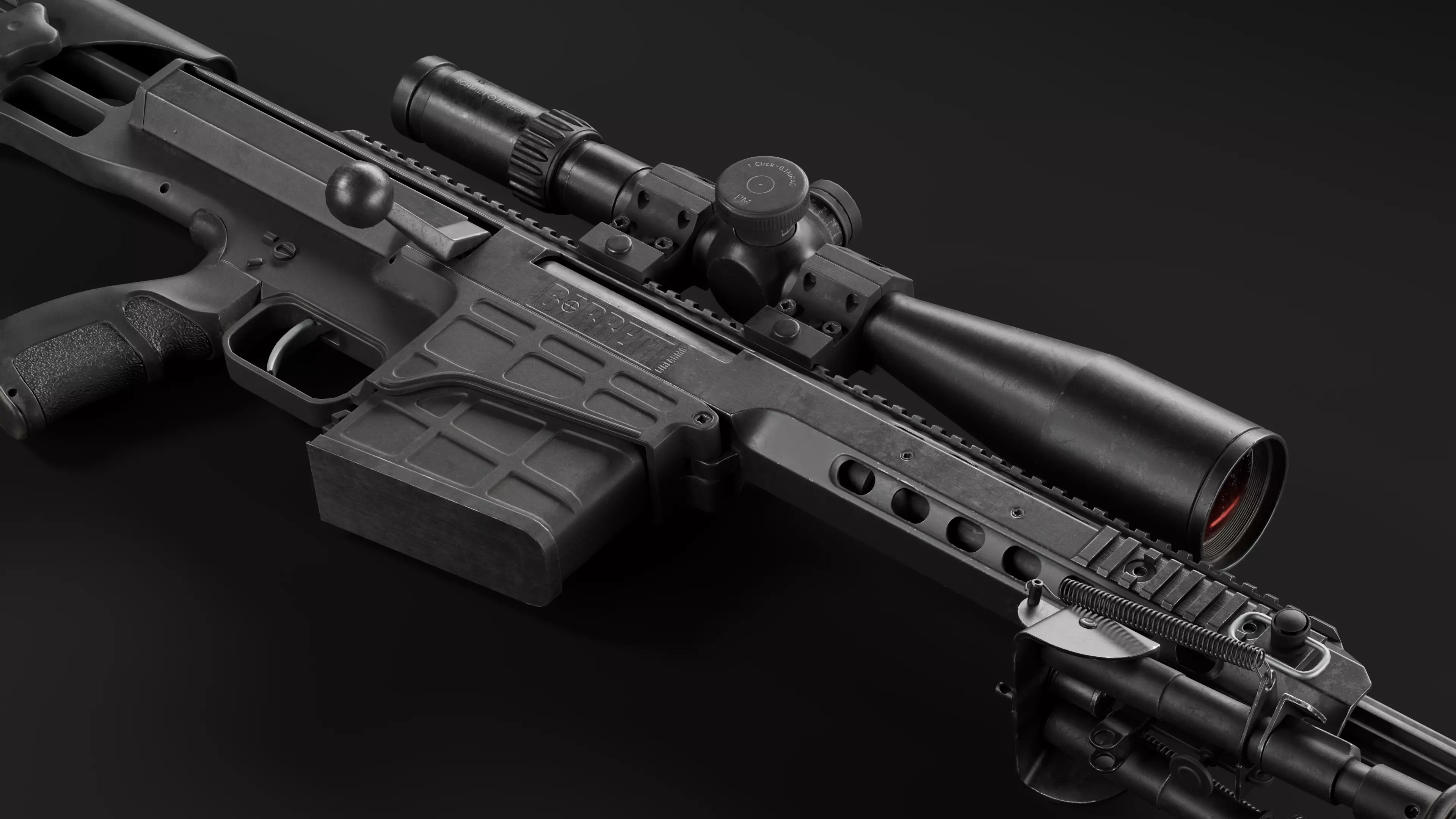 Barret 98B Low-poly 3D model