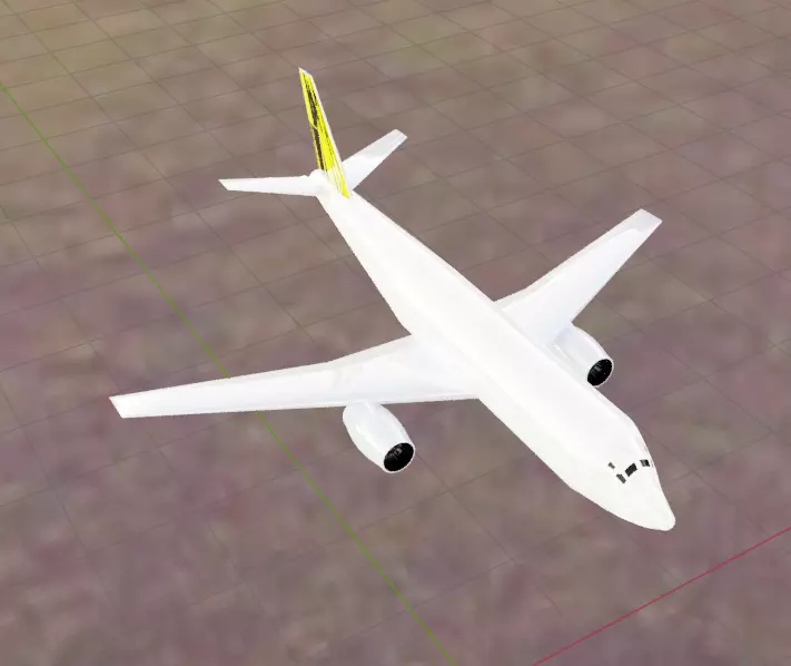 A319 Style Twin-Engine Jetliner - Custom Commercial Plane Low-poly 3D model
