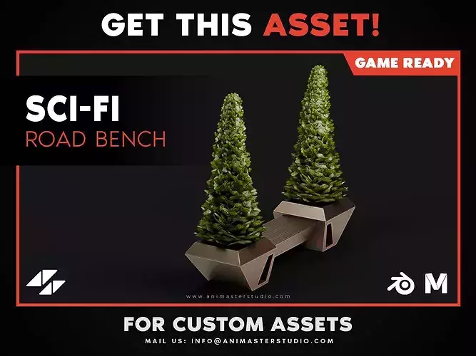 Futuristic Road Bench