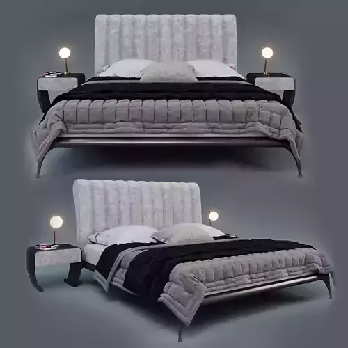 Cantori iseo bed set taolino noa sfera stone 3D model