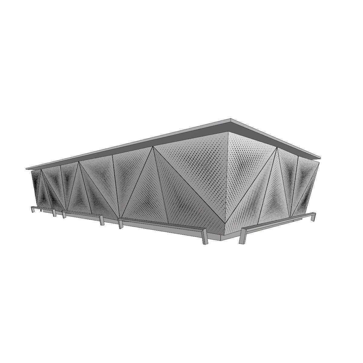 Contemporary Bar Counter 3D model_7