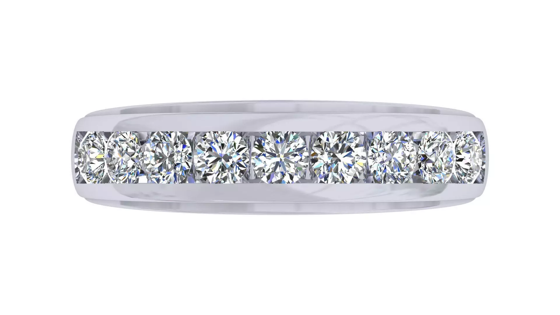 Round Diamond Channel set Band 3D print model